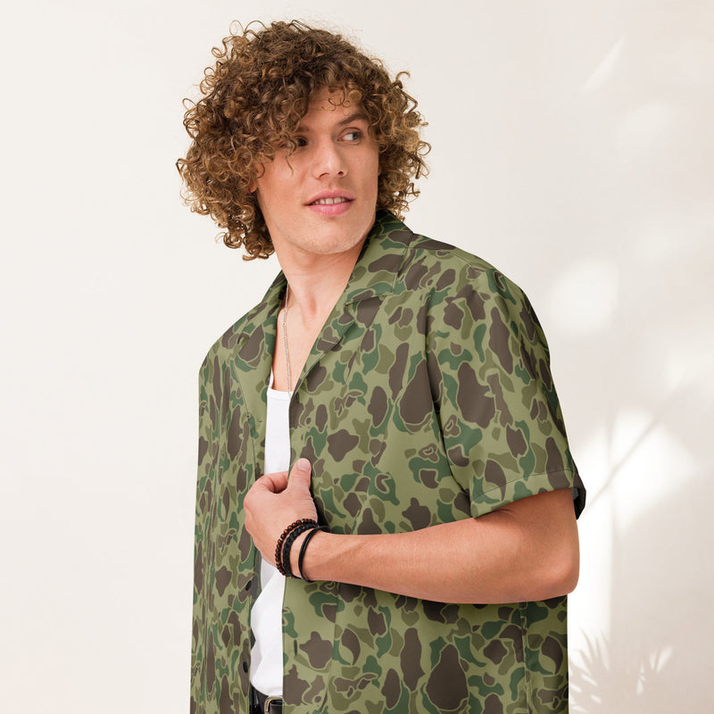 American Frog Skin Jungle CAMO Unisex Short-Sleeve Button Shirt