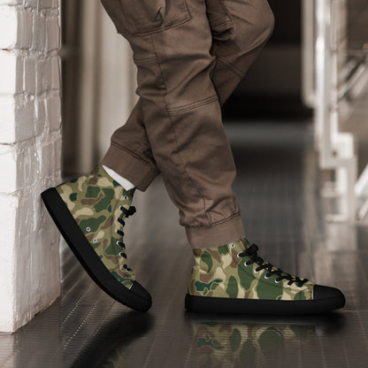 American Frog Skin Multi-terrain CAMO Mens High-Top Canvas Shoes - 5