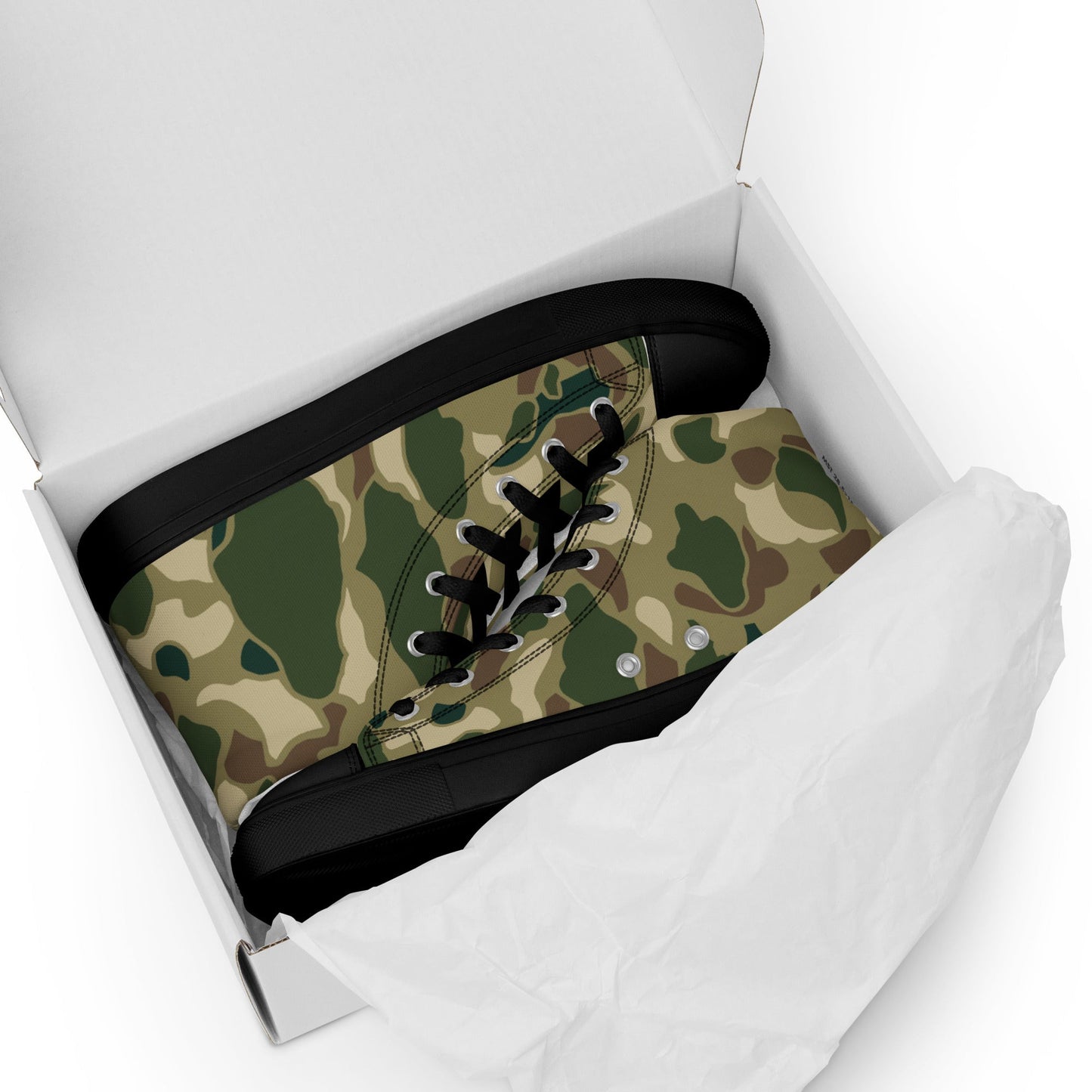 American Frog Skin Multi-terrain CAMO Mens High-Top Canvas Shoes