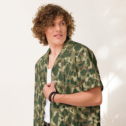 American Frog Skin Multi-terrain CAMO Unisex Short-Sleeve Button Shirt