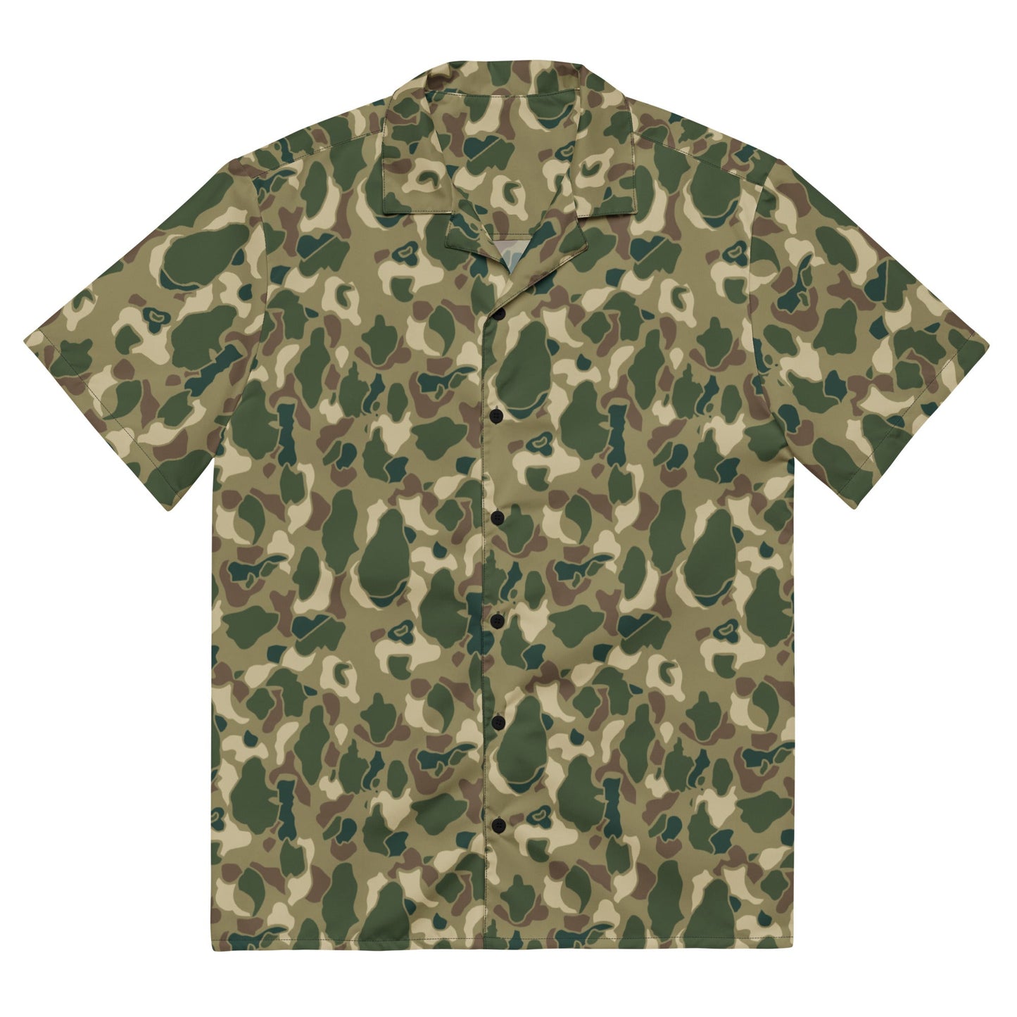 American Frog Skin Multi-terrain CAMO Unisex Short-Sleeve Button Shirt - 2XS