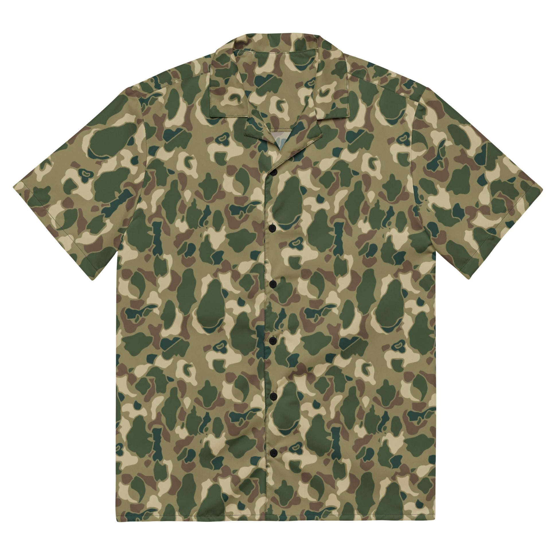 American Frog Skin Multi-terrain CAMO Unisex Short-Sleeve Button Shirt - 2XS