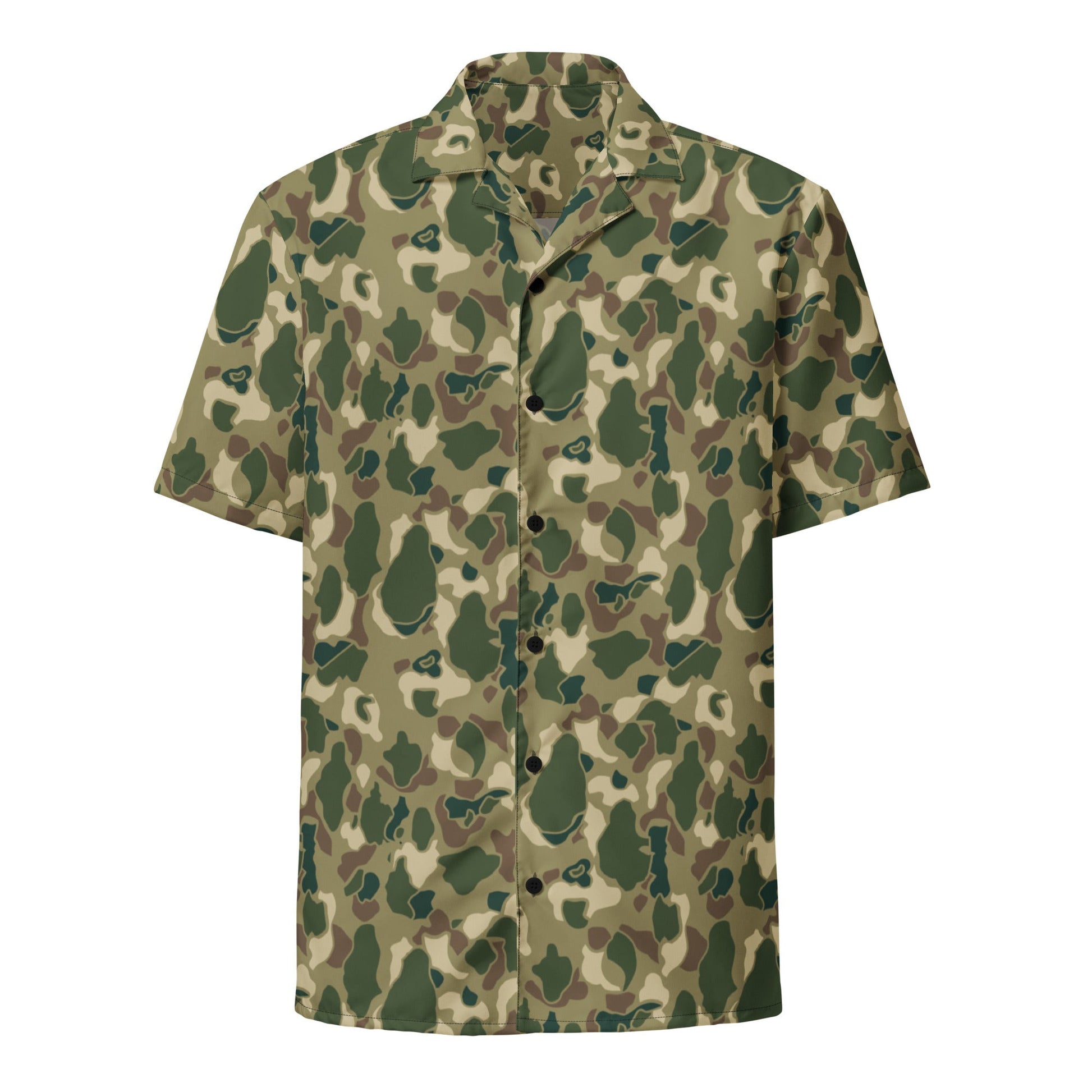 American Frog Skin Multi-terrain CAMO Unisex Short-Sleeve Button Shirt