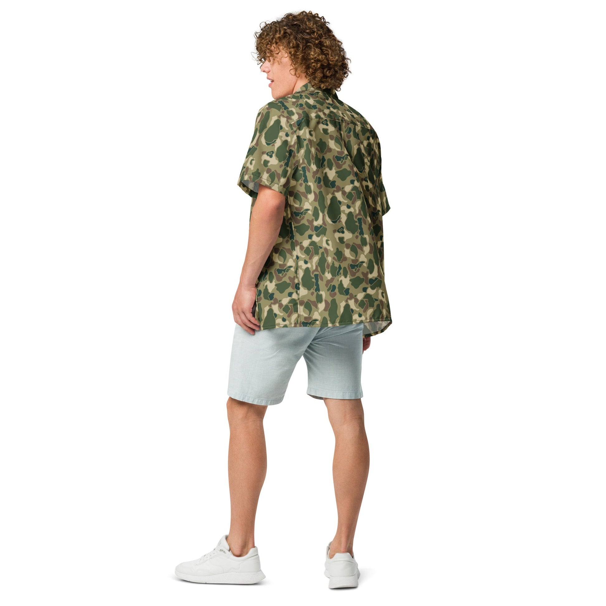 American Frog Skin Multi-terrain CAMO Unisex Short-Sleeve Button Shirt