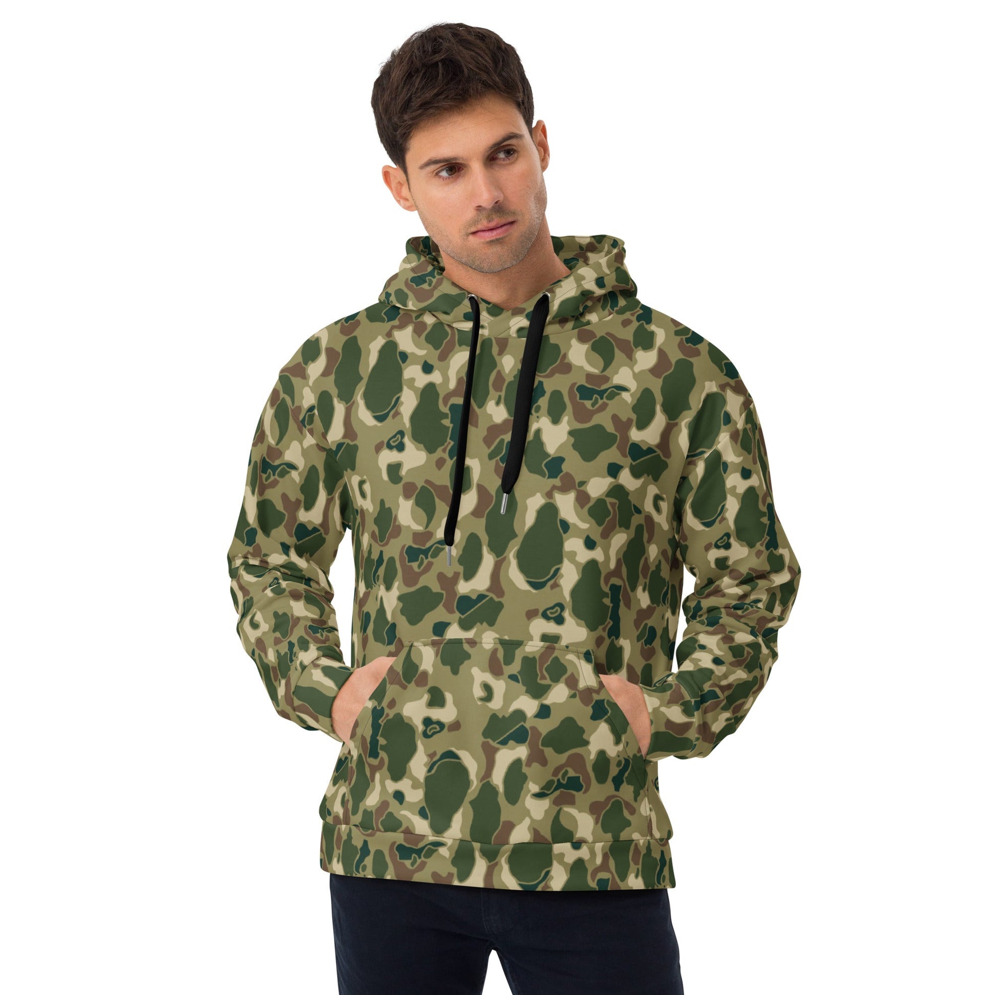American Frog Skin Multi-terrain CAMO Unisex Hoodie - 2XS - Hoodies