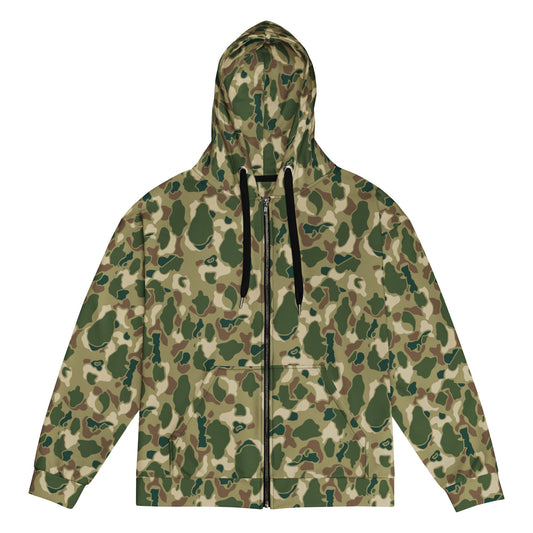 American Frog Skin Multi-terrain CAMO Unisex zip hoodie - 2XS - Zip Hoodies