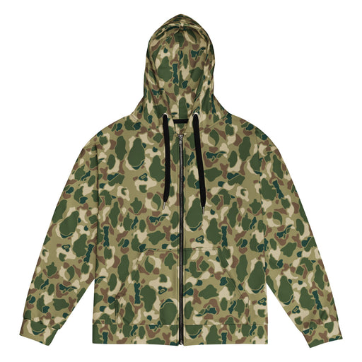 American Frog Skin Multi-terrain CAMO Unisex Zip Hoodie - 2XS