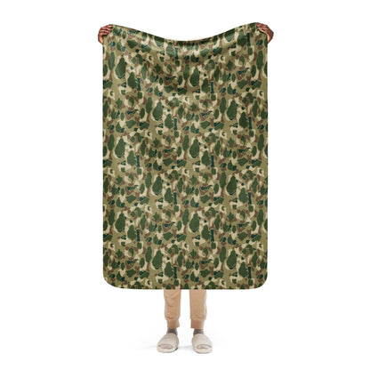 American Frog Skin Multi-terrain CAMO Sherpa Blanket - 37″×57″