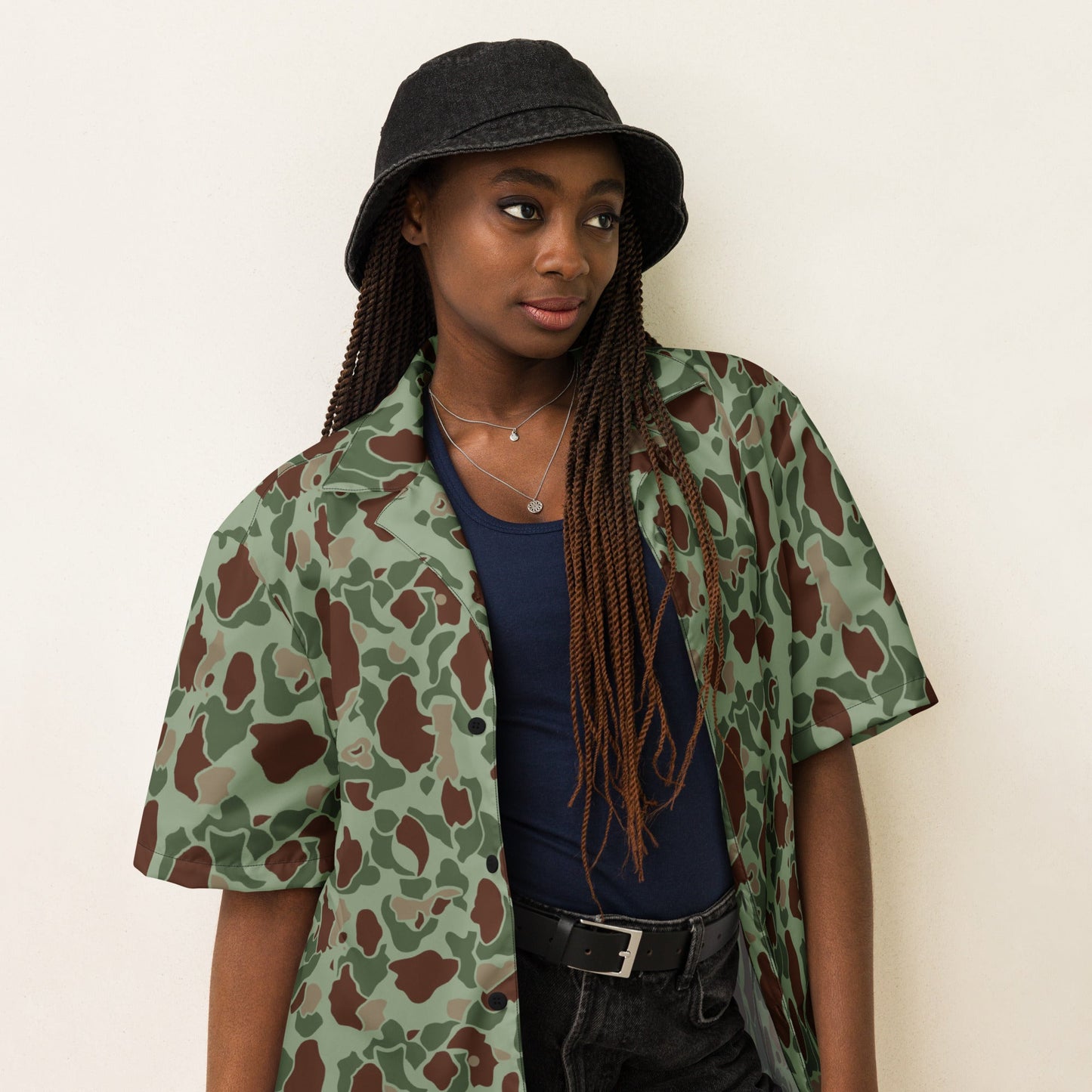 American Frog Skin Raider CAMO Unisex button shirt - Button Shirts