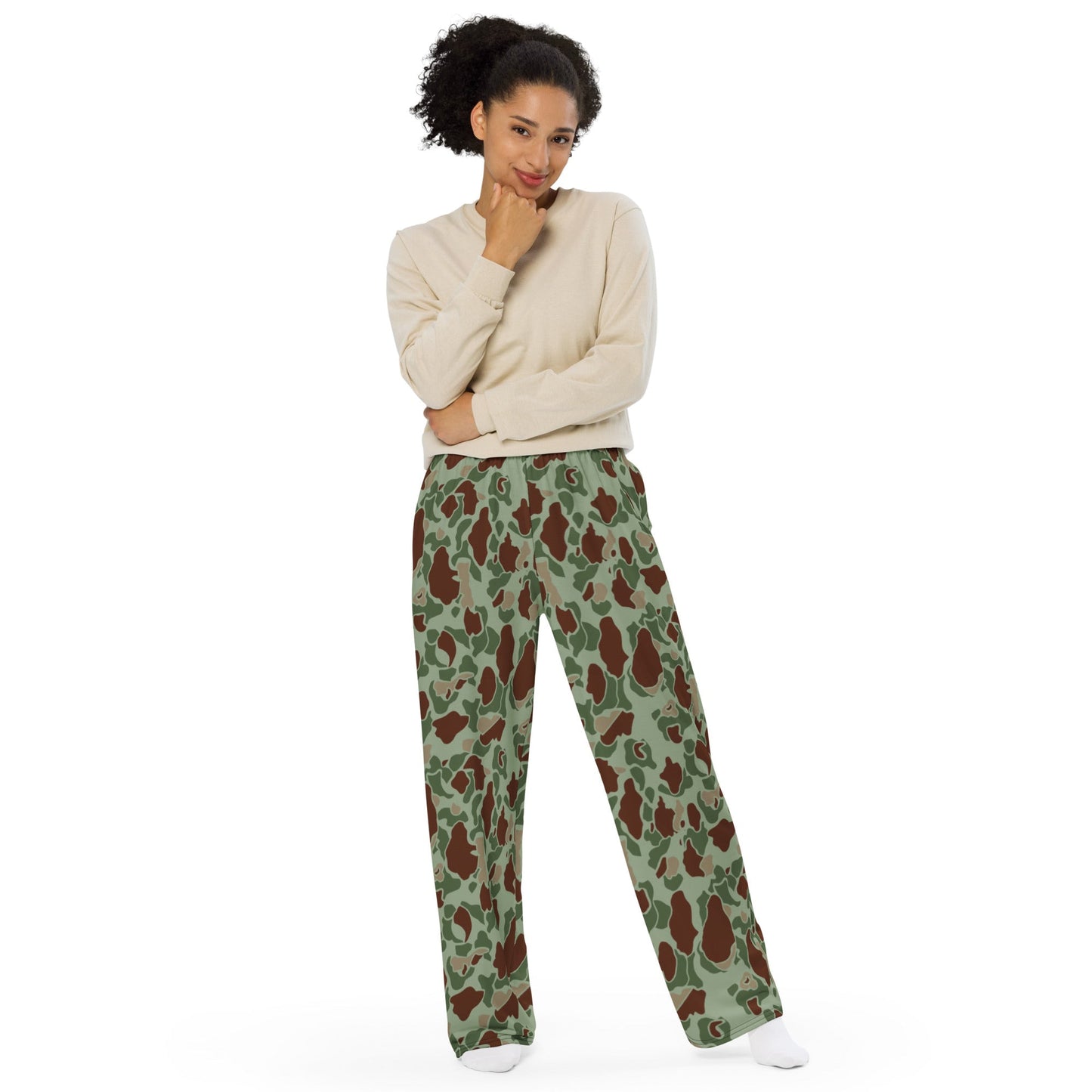 American Frog Skin Raider CAMO unisex wide-leg pants - Wide-leg Pants