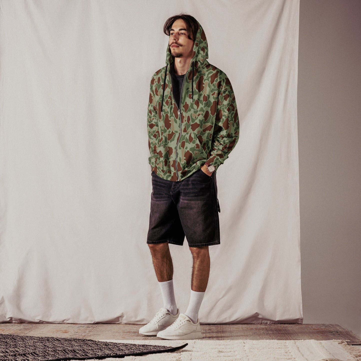 American Frog Skin Raider CAMO Unisex zip hoodie - Zip Hoodies