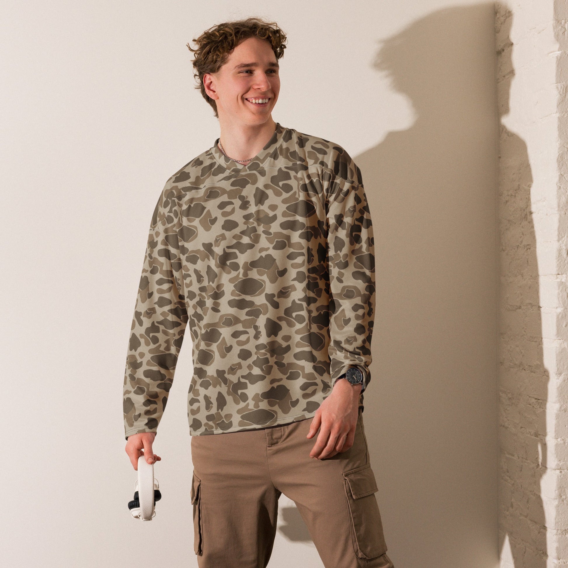 American Frog Skin Sandbeach CAMO hockey fan jersey - Hockey Jerseys