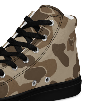American Frog Skin Sandbeach CAMO Mens high top canvas shoes - High Top Canvas Shoes