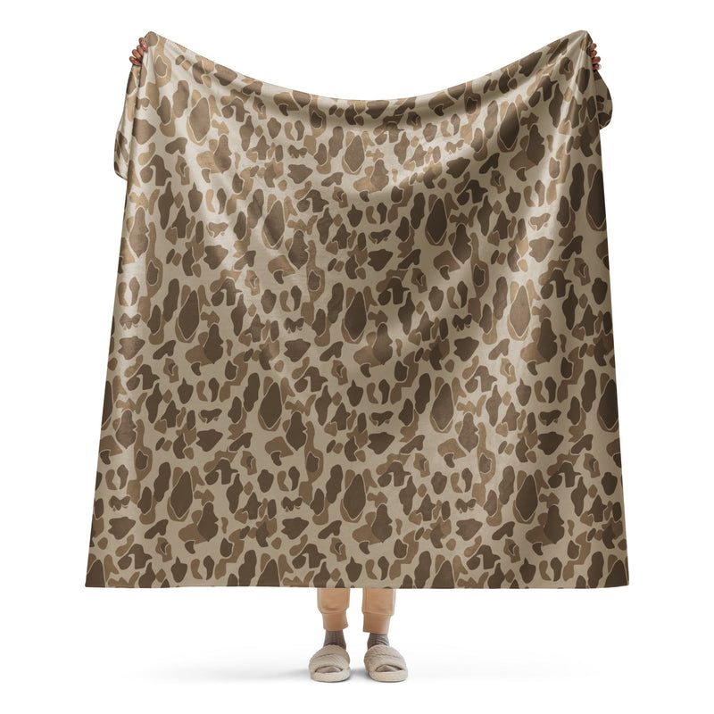 American Frog Skin Sandbeach CAMO Sherpa Blanket - 60″×80″
