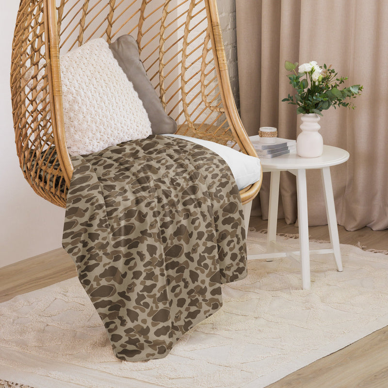 American Frog Skin Sandbeach CAMO Sherpa Blanket
