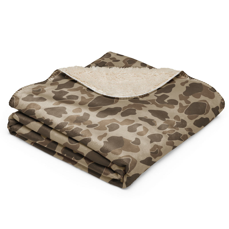 American Frog Skin Sandbeach CAMO Sherpa Blanket