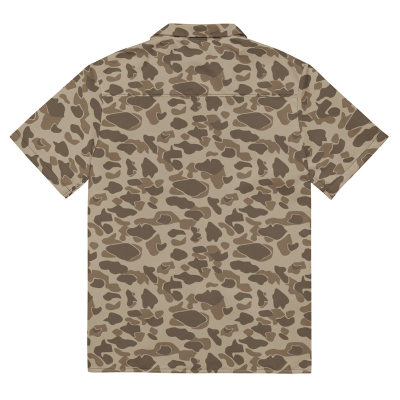 American Frog Skin Sandbeach CAMO Unisex Short-Sleeve Button Shirt