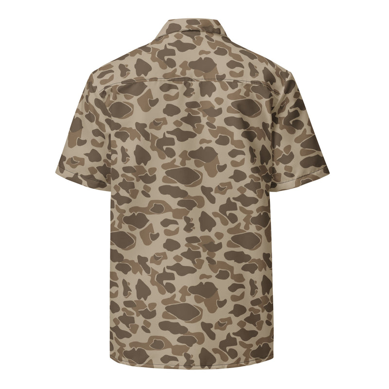 American Frog Skin Sandbeach CAMO Unisex Short-Sleeve Button Shirt