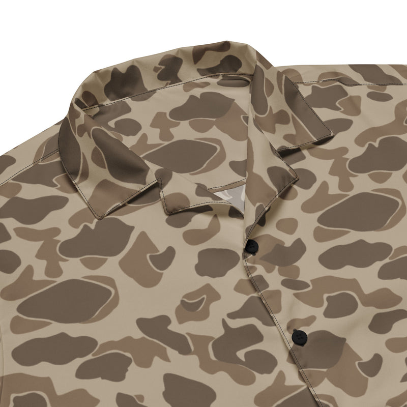American Frog Skin Sandbeach CAMO Unisex Short-Sleeve Button Shirt