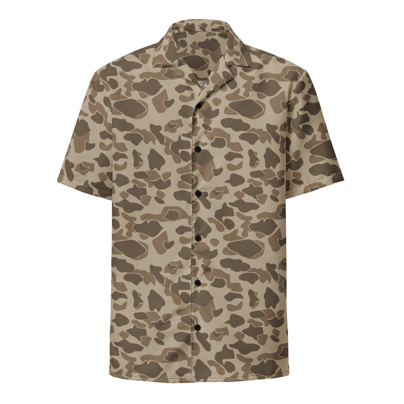 American Frog Skin Sandbeach CAMO Unisex Short-Sleeve Button Shirt