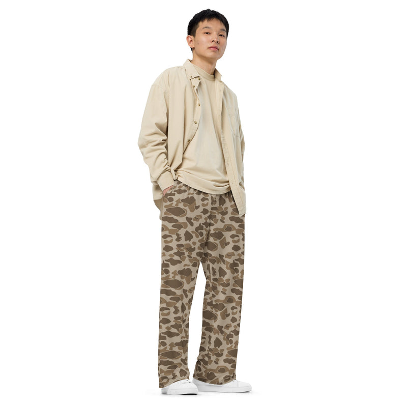 American Frog Skin Sandbeach CAMO Unisex Wide-Leg Leisure Pants