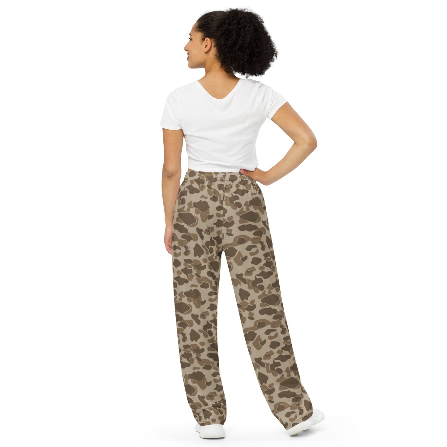 American Frog Skin Sandbeach CAMO unisex wide-leg pants - Wide-leg Pants