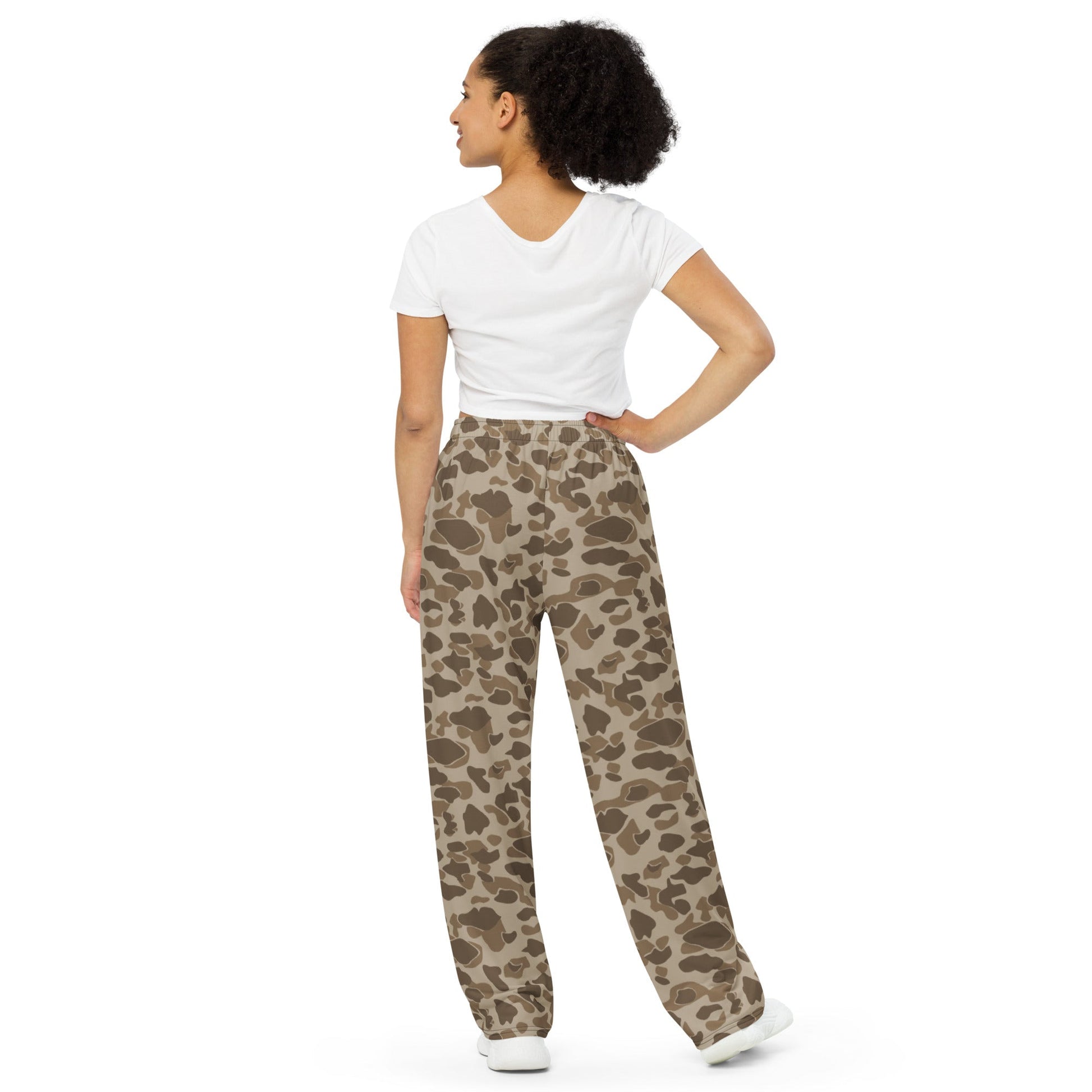 American Frog Skin Sandbeach CAMO unisex wide-leg pants - Wide-leg Pants