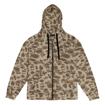 American Frog Skin Sandbeach CAMO Unisex zip hoodie - 2XS - Zip Hoodies