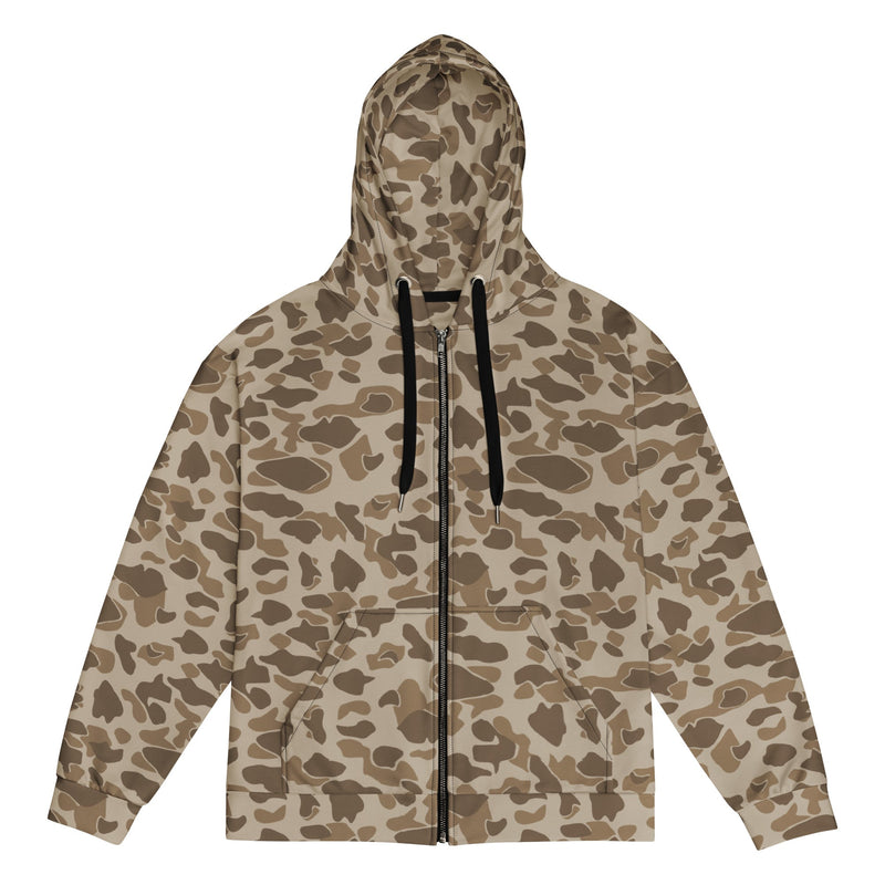 American Frog Skin Sandbeach CAMO Unisex Zip Hoodie - 2XS