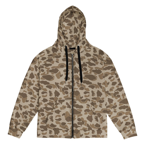 American Frog Skin Sandbeach CAMO Unisex Zip Hoodie - 2XS