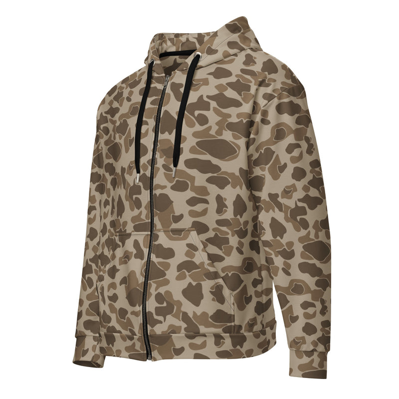 American Frog Skin Sandbeach CAMO Unisex Zip Hoodie