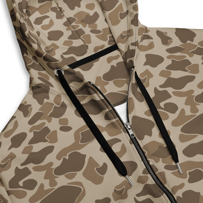 American Frog Skin Sandbeach CAMO Unisex zip hoodie - Zip Hoodies