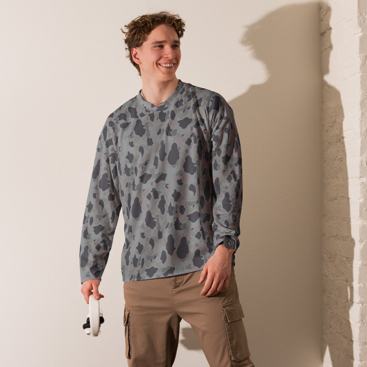 American Frog Skin Snow Shadow CAMO Unisex Hockey Fan Jersey