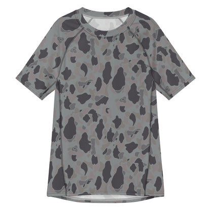 American Frog Skin Snow Shadow CAMO Mens Short-Sleeve Rash Guard - 2XS