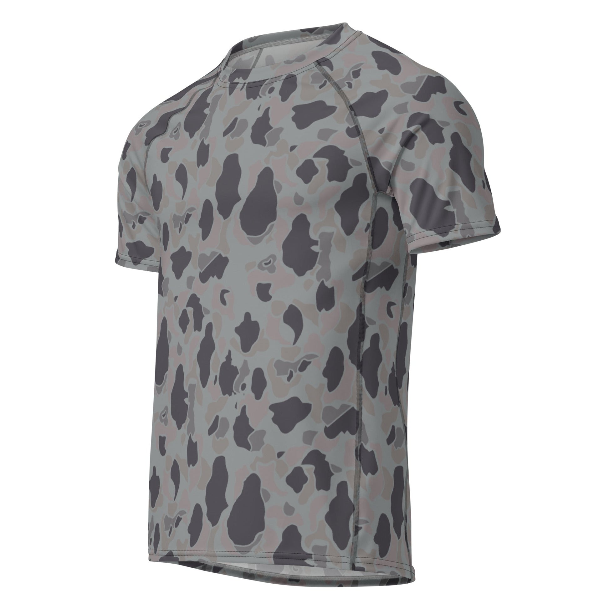 American Frog Skin Snow Shadow CAMO Mens Short-Sleeve Rash Guard