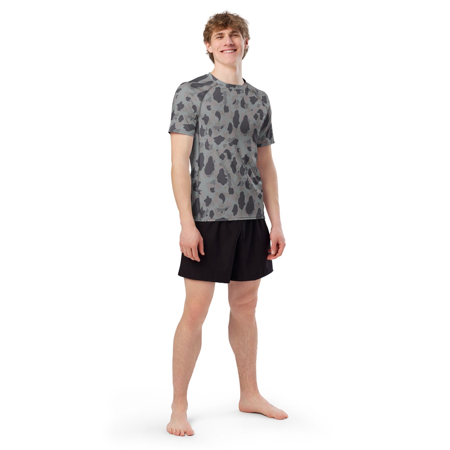 American Frog Skin Snow Shadow CAMO Mens Short-Sleeve Rash Guard