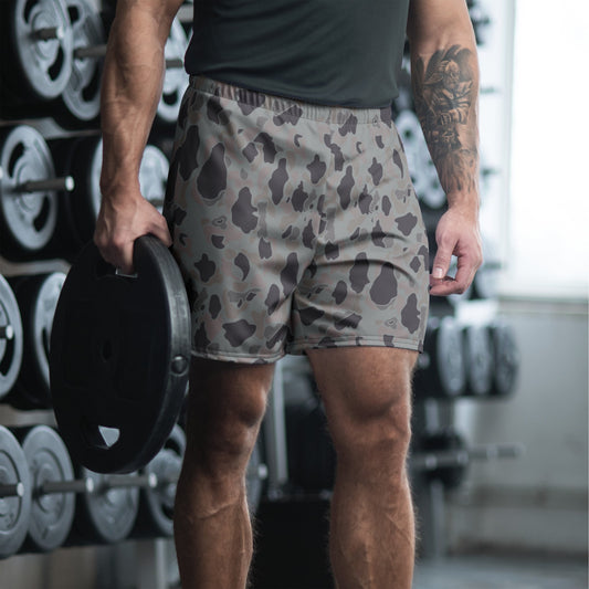 American Frog Skin Snow Shadow CAMO Unisex Athletic Long Shorts - 2XS
