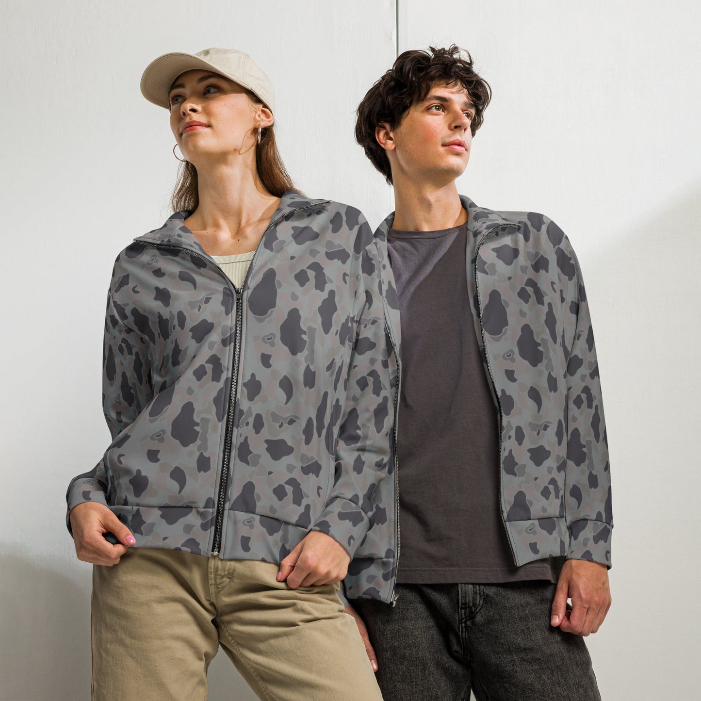 American Frog Skin Snow Shadow CAMO Unisex Track Jacket - 2XS