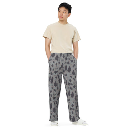 American Frog Skin Snow Shadow CAMO Unisex Wide-Leg Leisure Pants