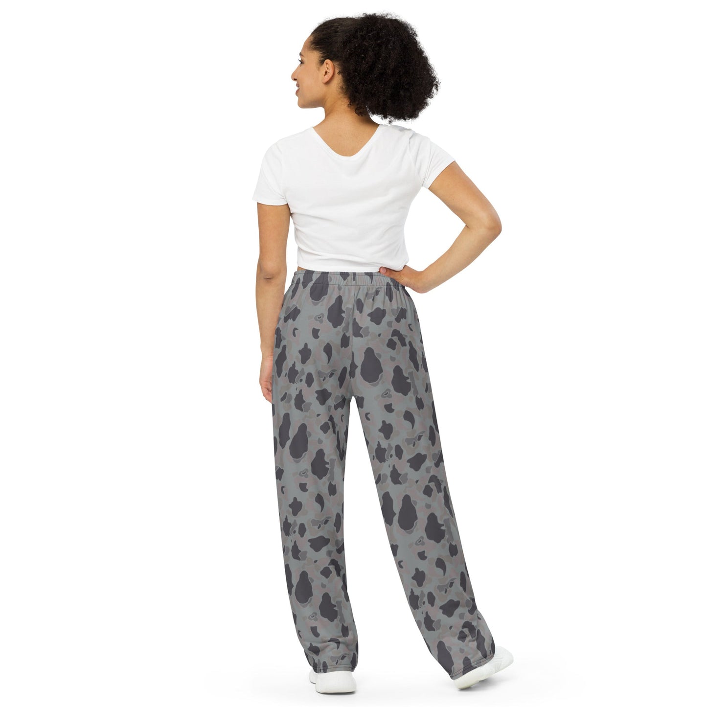 American Frog Skin Snow Shadow CAMO Unisex Wide-Leg Leisure Pants