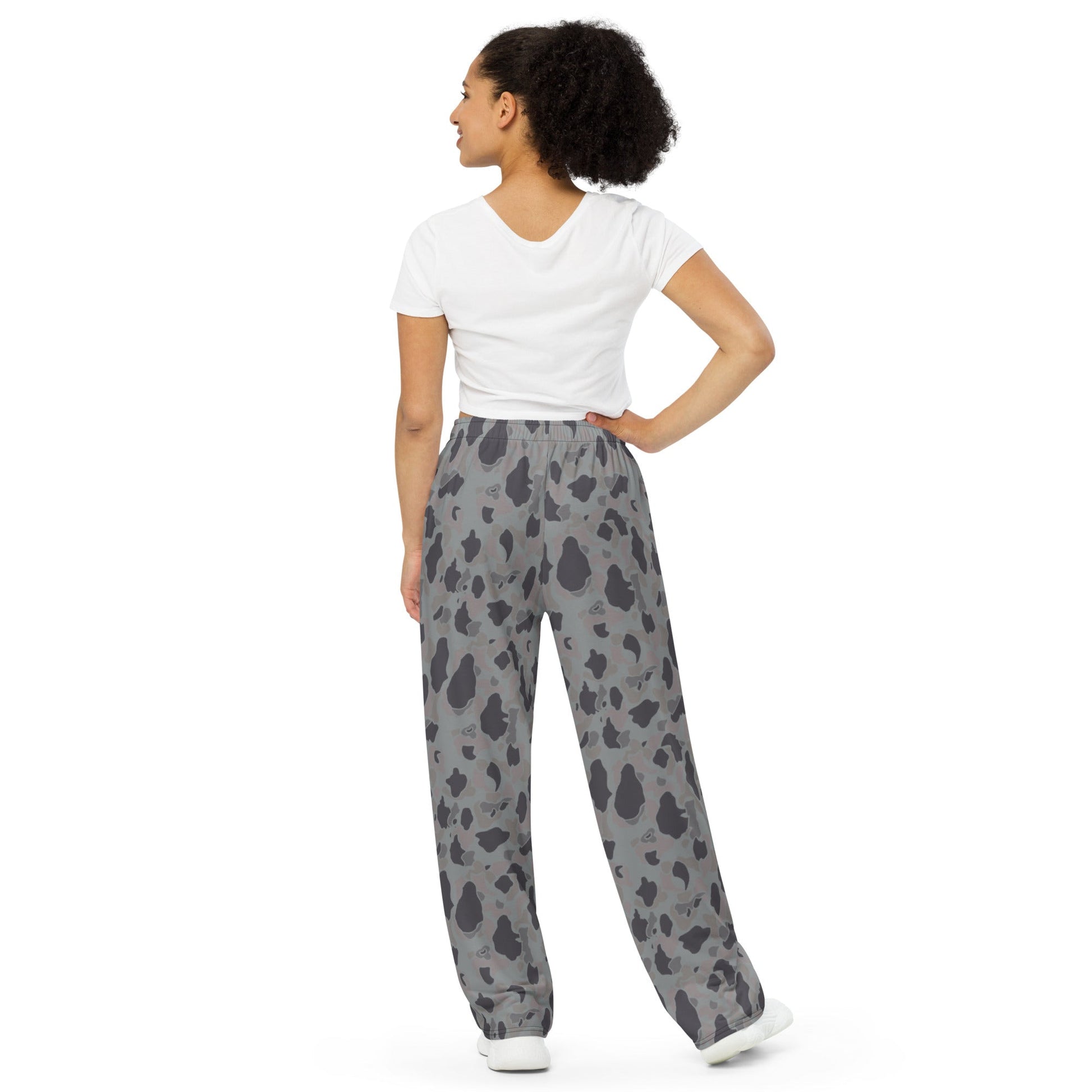 American Frog Skin Snow Shadow CAMO Unisex Wide-Leg Leisure Pants