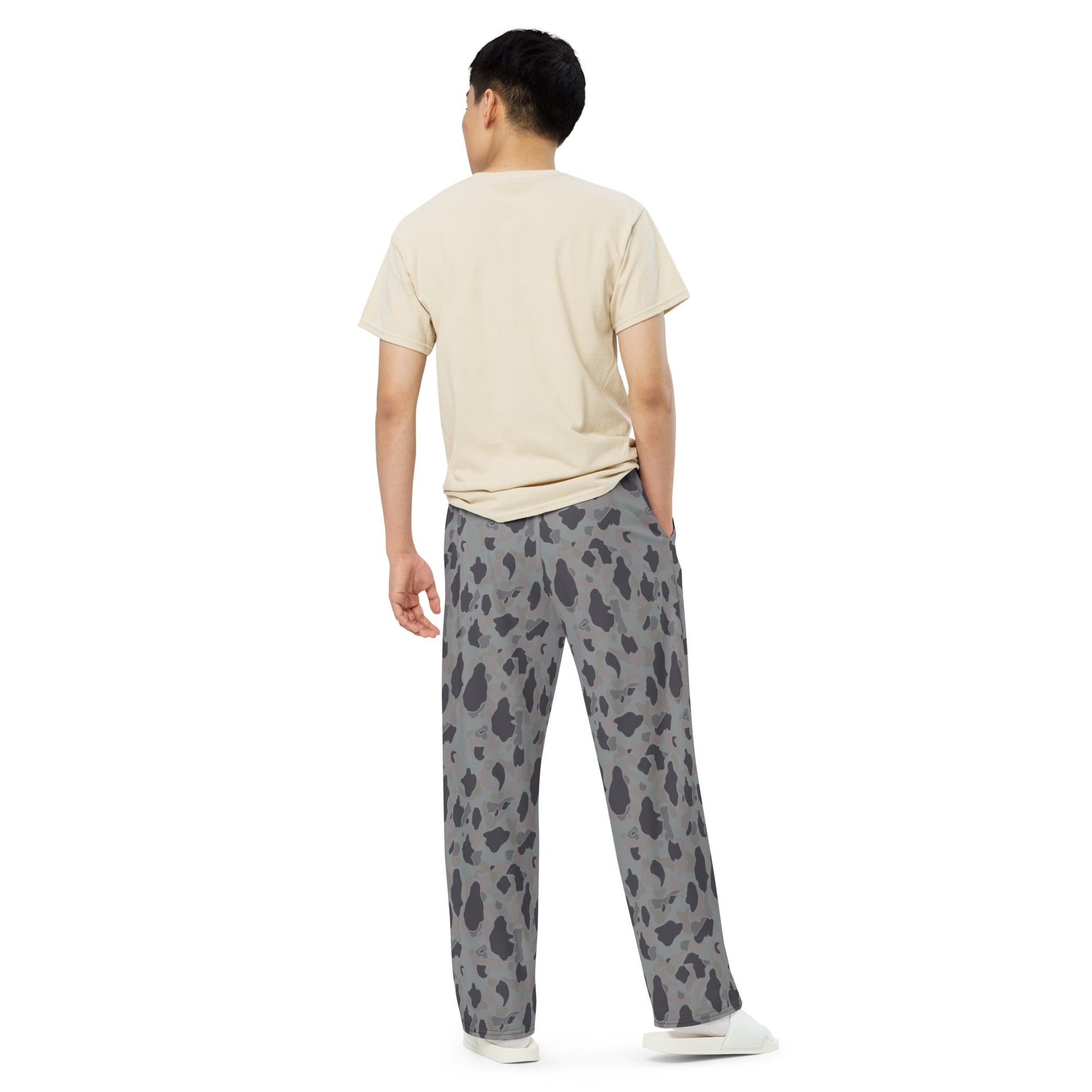American Frog Skin Snow Shadow CAMO Unisex Wide-Leg Leisure Pants