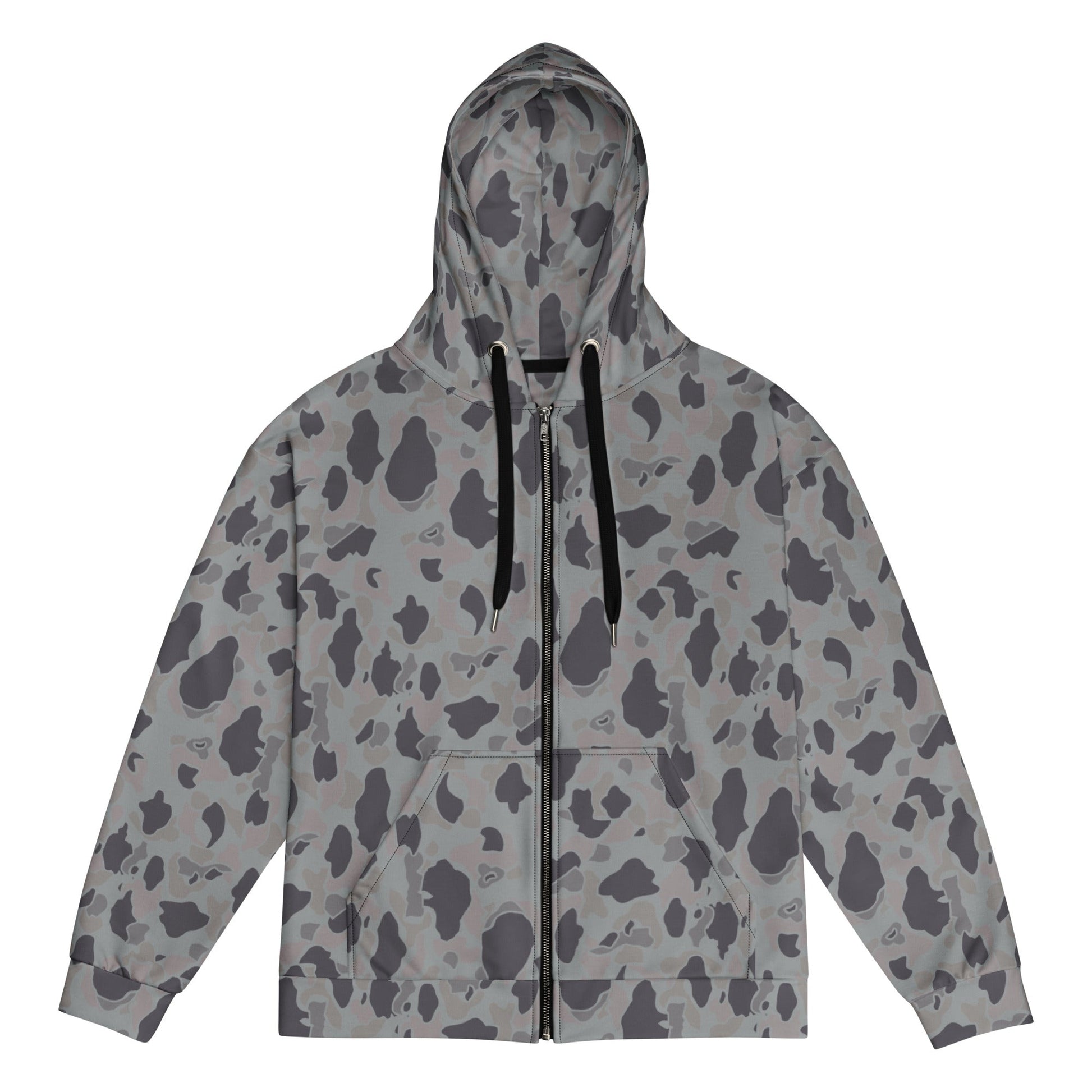 American Frog Skin Snow Shadow CAMO Unisex zip hoodie - 2XS - Zip Hoodies