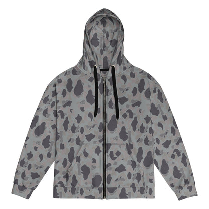 American Frog Skin Snow Shadow CAMO Unisex zip hoodie - 2XS - Zip Hoodies