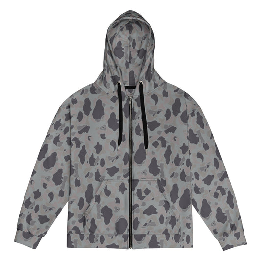 American Frog Skin Snow Shadow CAMO Unisex zip hoodie - 2XS - Zip Hoodies