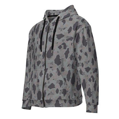 American Frog Skin Snow Shadow CAMO Unisex zip hoodie - Zip Hoodies