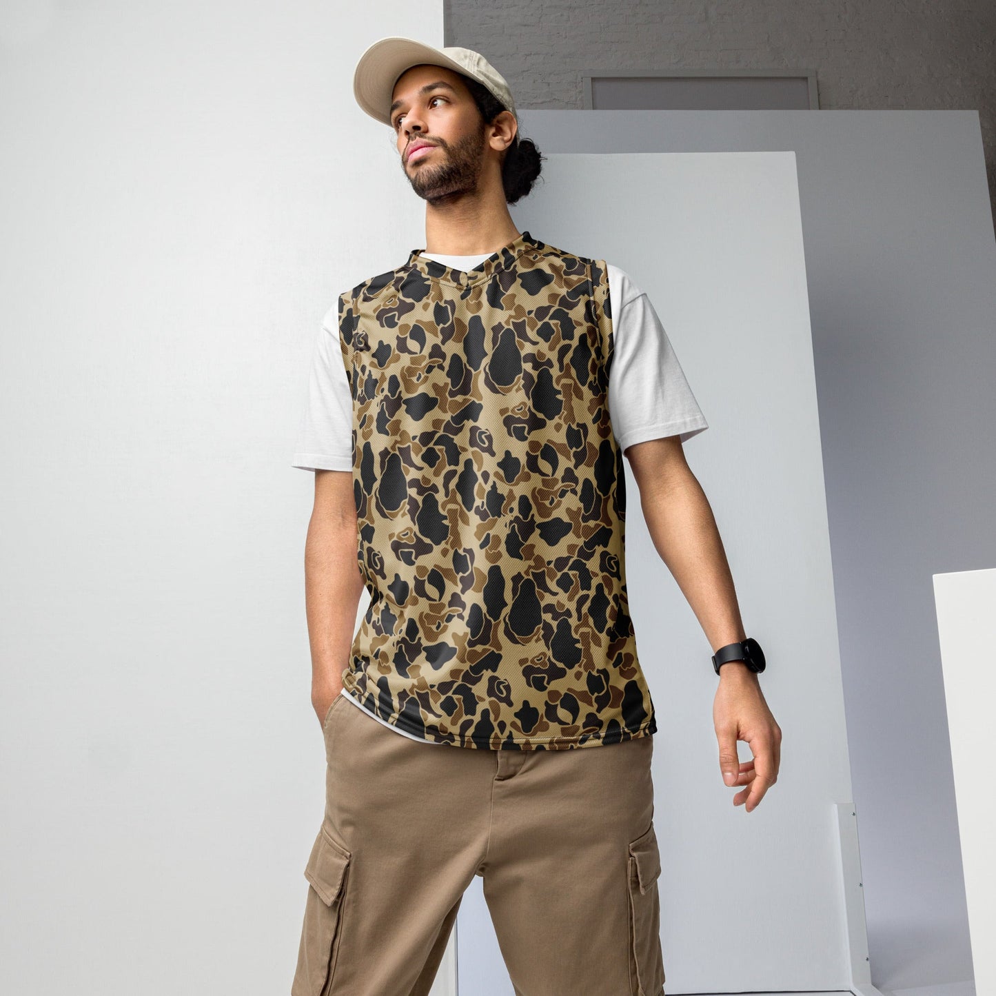 American Frog Skin Timberland CAMO unisex basketball jersey - 2XS - Basketball Jerseys