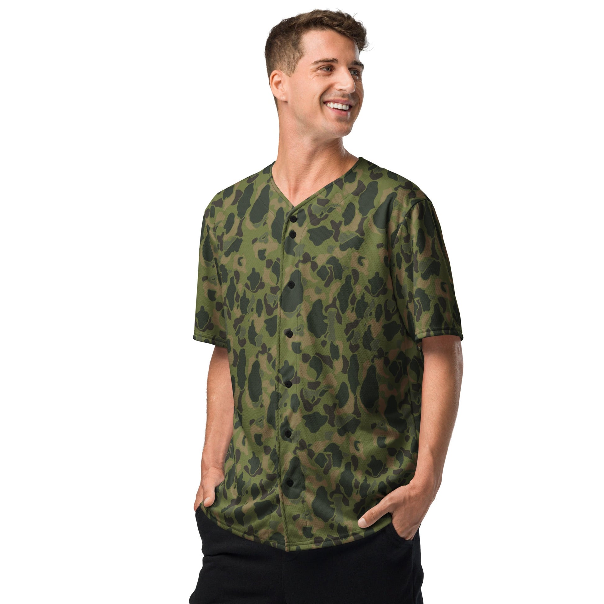 American Frog Skin Tropical CAMO baseball jersey - Baseball Jerseys