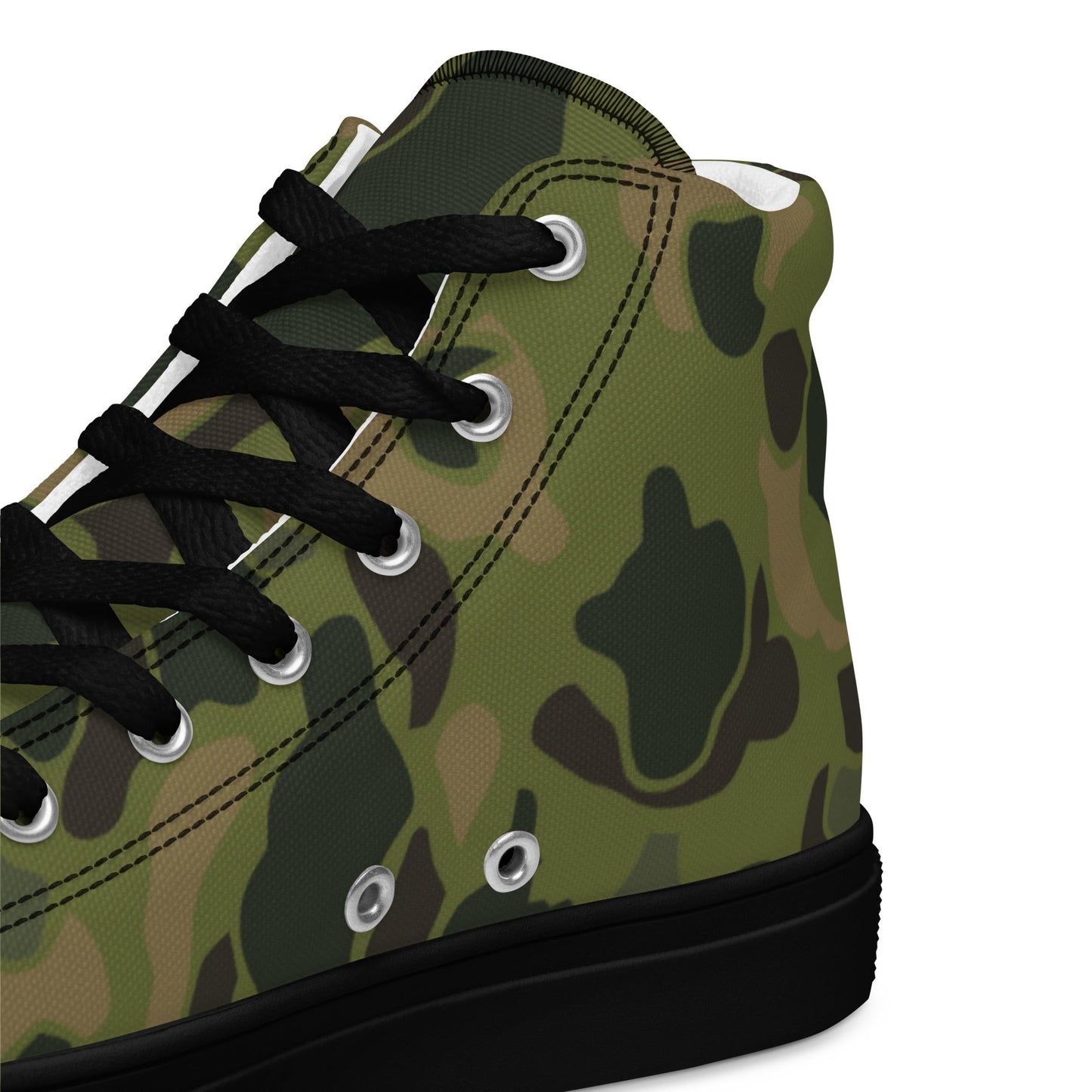 American Frog Skin Tropical CAMO Mens high top canvas shoes - High Top Canvas Shoes