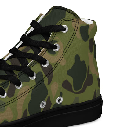 American Frog Skin Tropical CAMO Mens high top canvas shoes - High Top Canvas Shoes